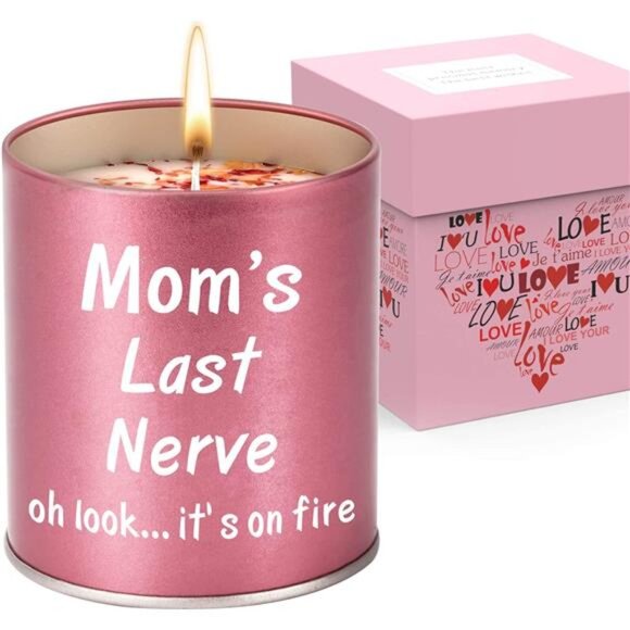 Mom's Last Nerve' Scented Candle: Fun Mom Gift - 9oz - Picture 2 of 7
